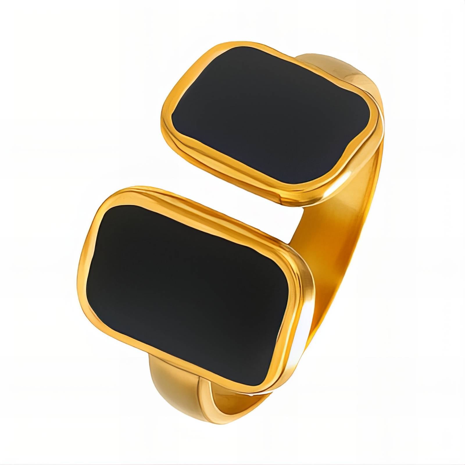 Ring, 18K Gold Plated Steel