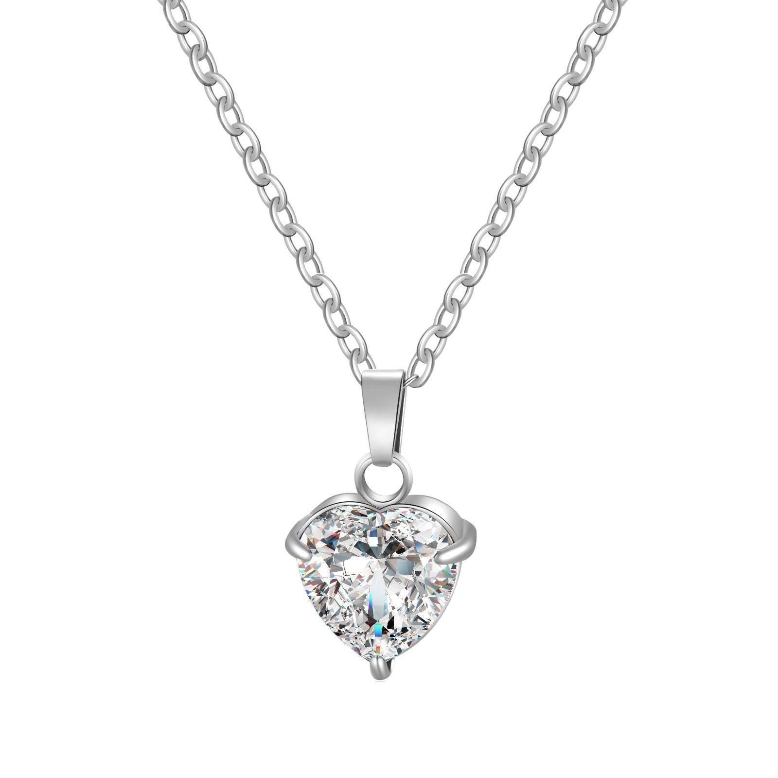 Heart Necklace, Stainless Steel