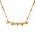 Stars Necklace, 18K Gold Plated Steel