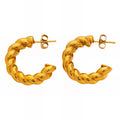 Earrings, 18K Gold Plated Steel