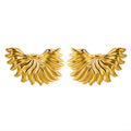 Earrings, 18K Gold Plated Steel