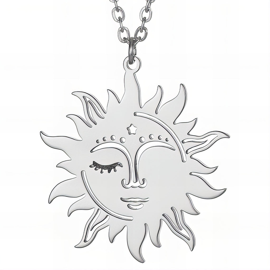 Sun Necklace, Stainless Steel