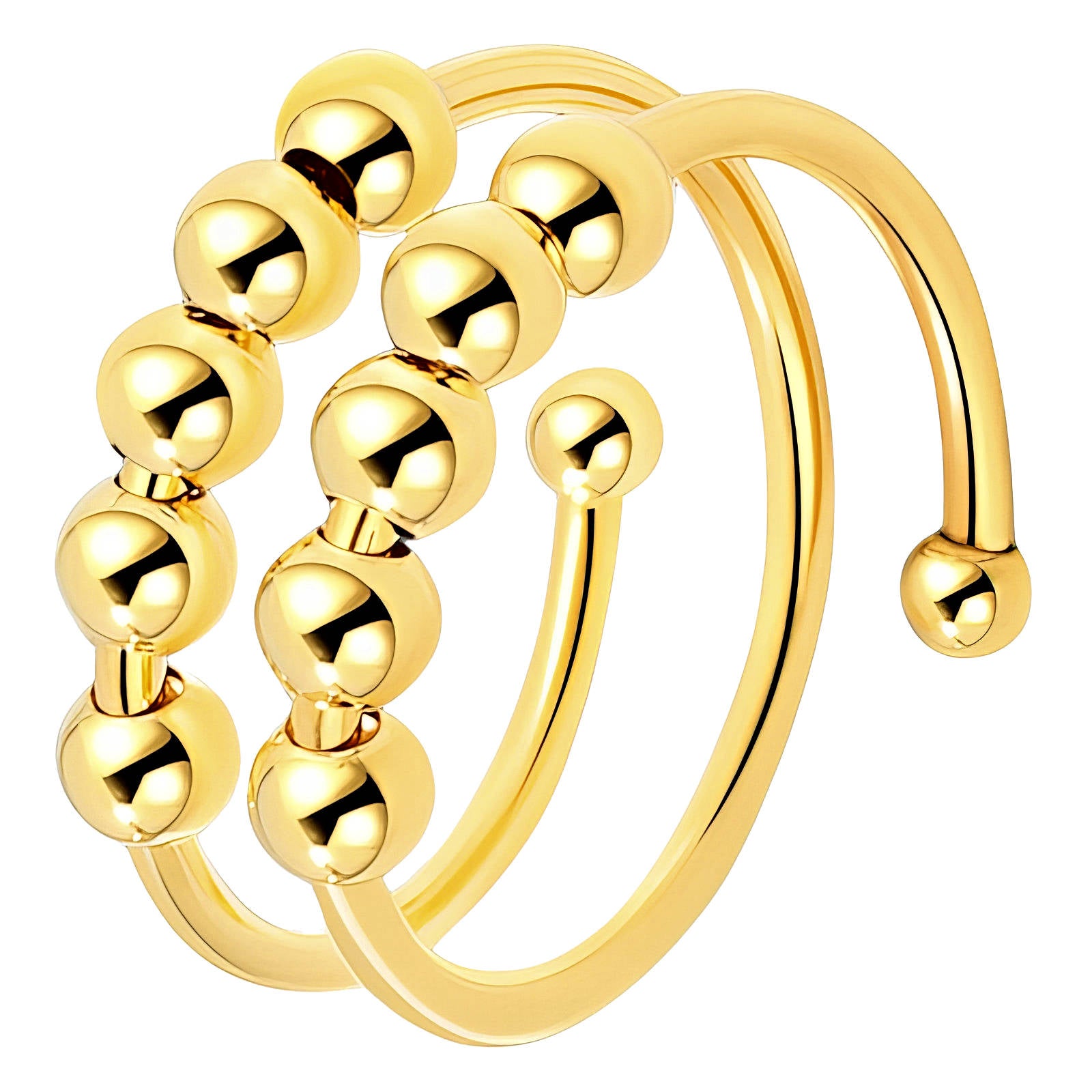 Ring, 18K Gold Plated Steel