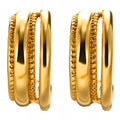 Earrings, 18K Gold Plated Steel
