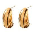 Earrings, 18K Gold Plated Steel