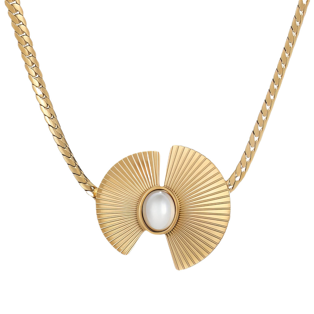 Necklace, 18K Gold Plated Steel