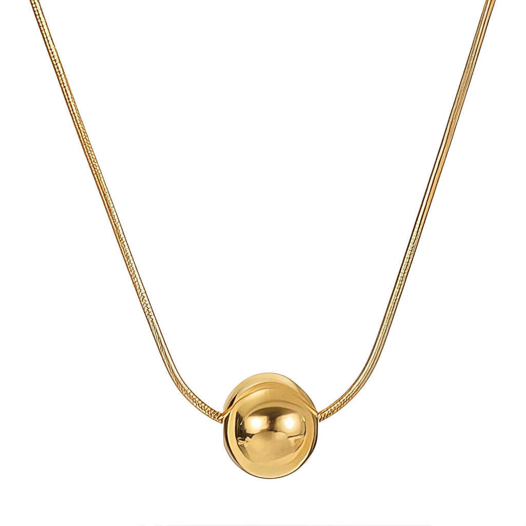 Necklace, 18K Gold Plated Steel