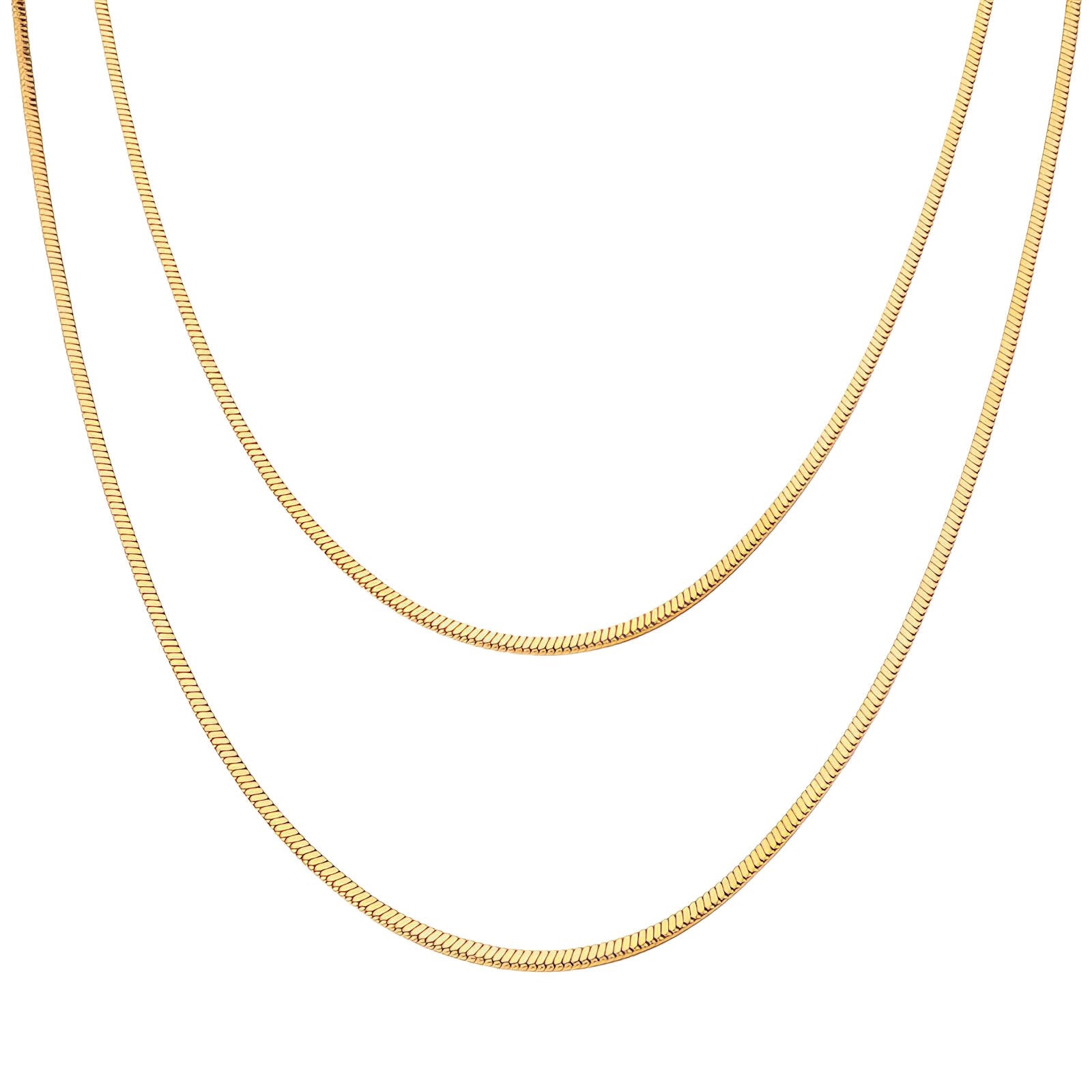 Necklace, 18K Gold Plated Steel