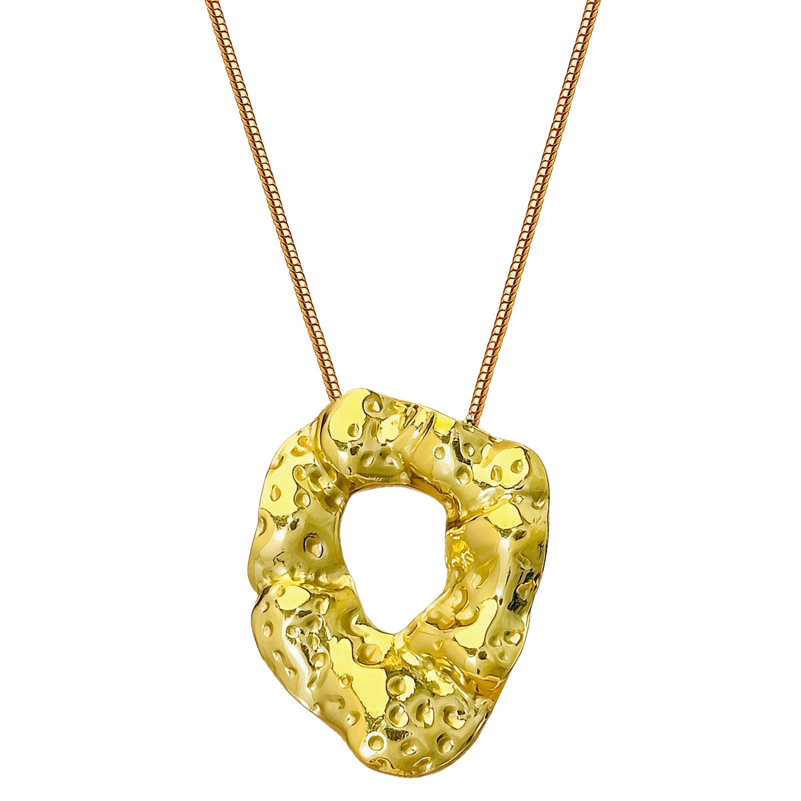 Necklace, 18K Gold Plated Steel
